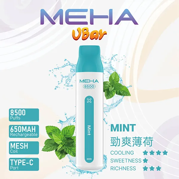 魅嗨一次性/拋棄式電子煙8500口 勁爽薄荷
